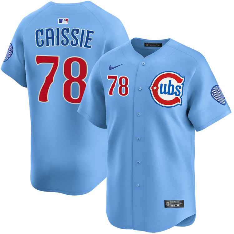 Owen Caissie Chicago Cubs Youth Blues Alternate Limited Jersey