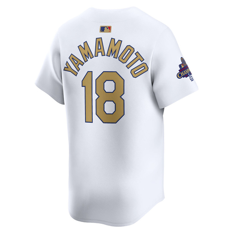 Yoshinobu Yamamoto Los Angeles Dodgers Home 2025 Gold Collection Limited Jersey
