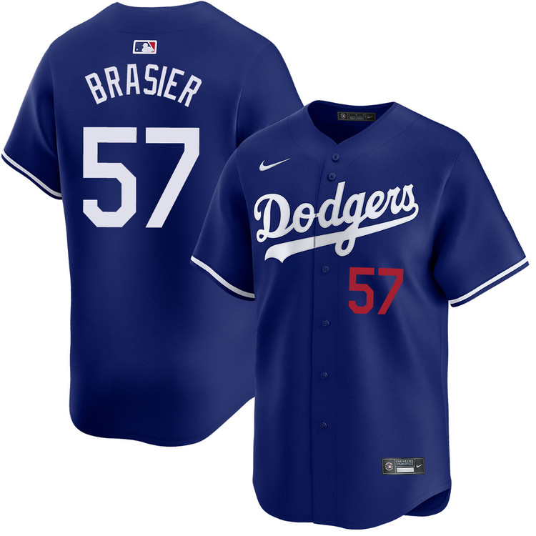 Ryan Brasier Los Angeles Dodgers Alternate Royal Limited Jersey