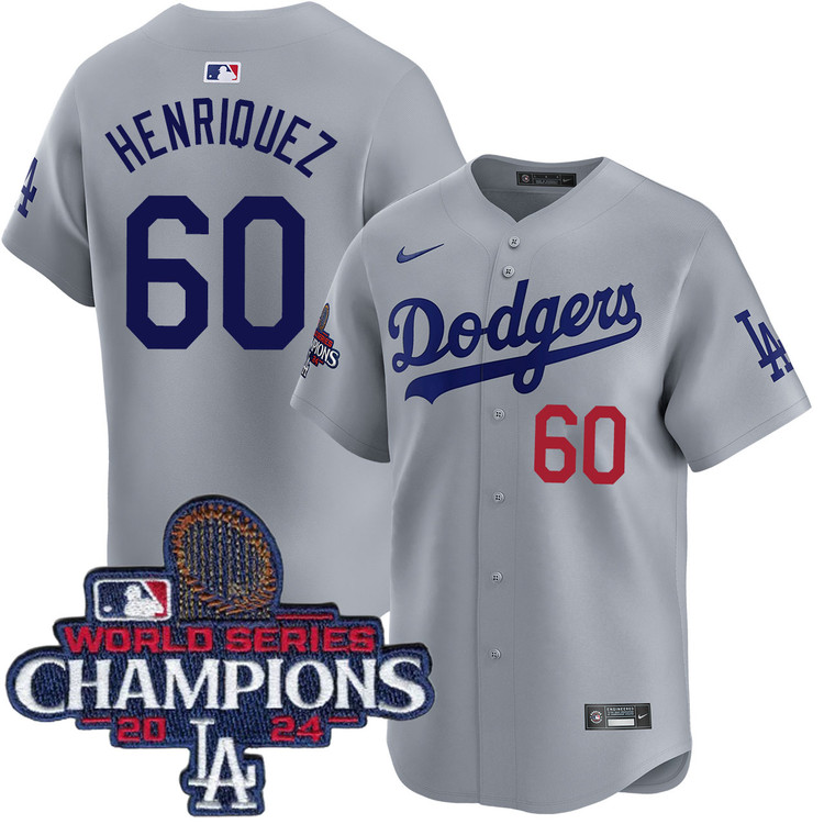 Edgardo Henriquez Los Angeles Dodgers Alternate Road Limited World Series Champions Jersey