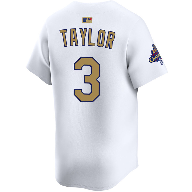 Chris Taylor Los Angeles Dodgers Home 2025 Gold Collection Limited Jersey