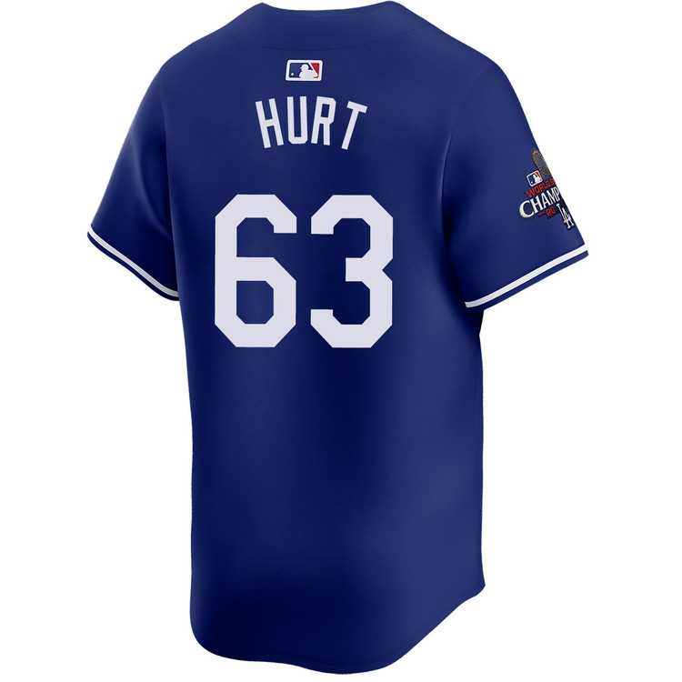 Kyle Hurt Los Angeles Dodgers Alternate Royal Limited World Series Champions Jersey