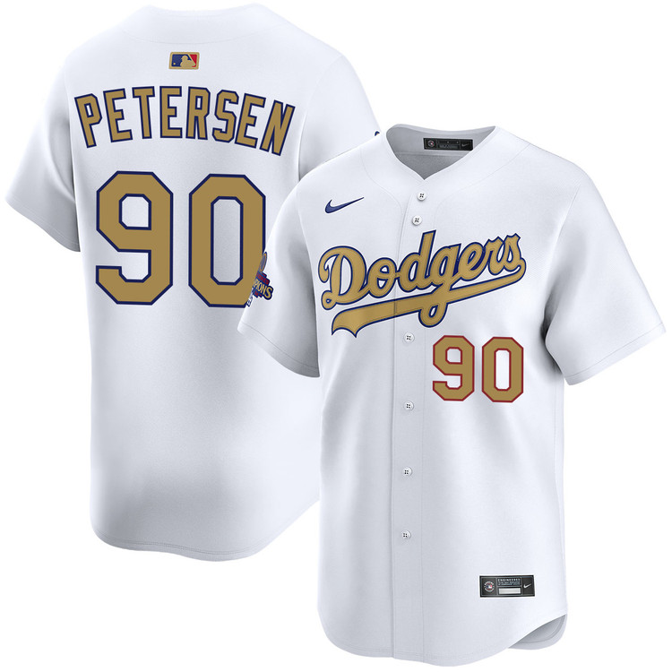 Michael Petersen Los Angeles Dodgers Home 2025 Gold Collection Limited Jersey