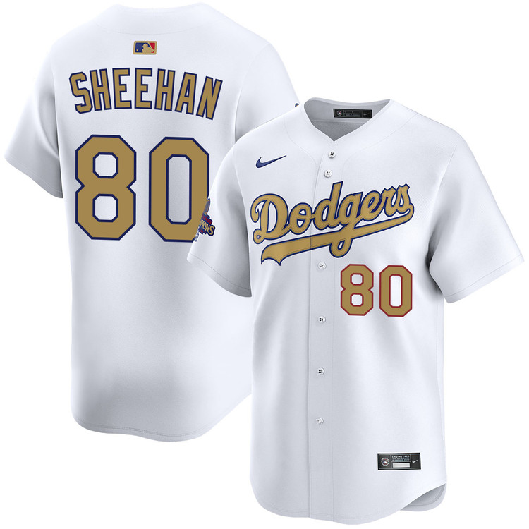 Emmet Sheehan Los Angeles Dodgers Home 2025 Gold Collection Limited Jersey