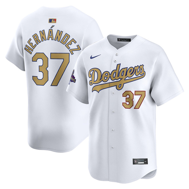 Teoscar Hernandez Los Angeles Dodgers Home 2025 Gold Collection Limited Jersey