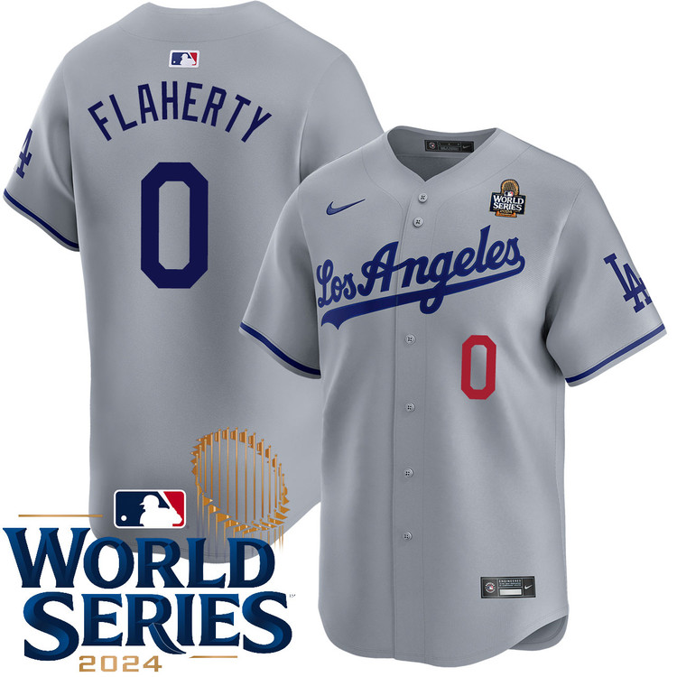 Jack Flaherty Los Angeles Dodgers Road Limited World Series Jersey