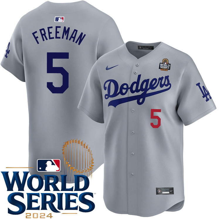 Freddie Freeman Los Angeles Dodgers Alternate Road Limited World Series Jersey