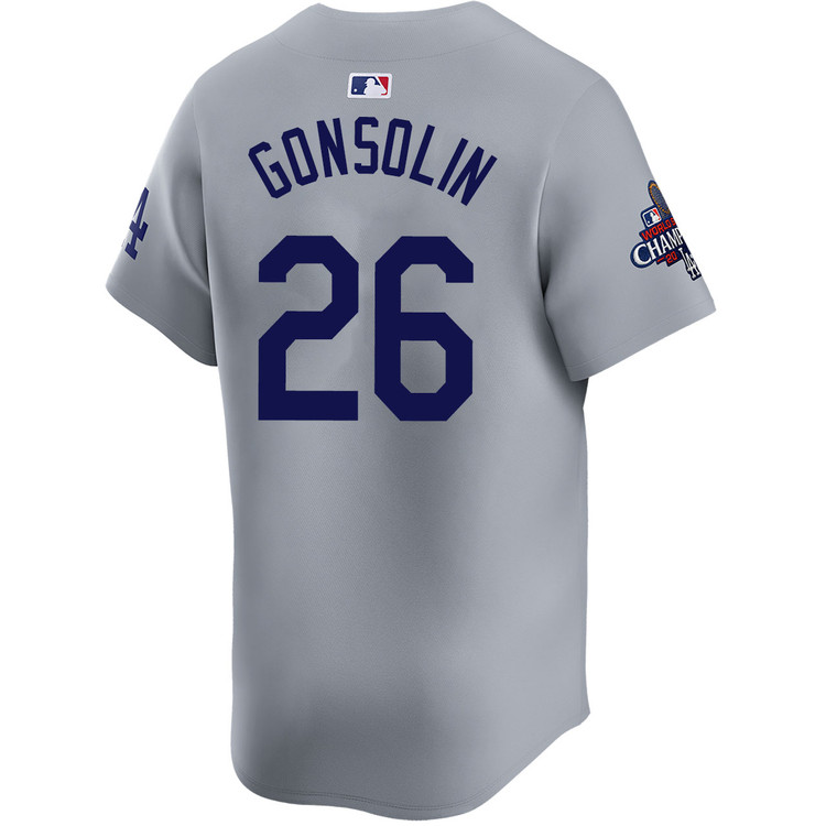 Tony Gonsolin Los Angeles Dodgers Alternate Road Limited World Series Champions Jersey