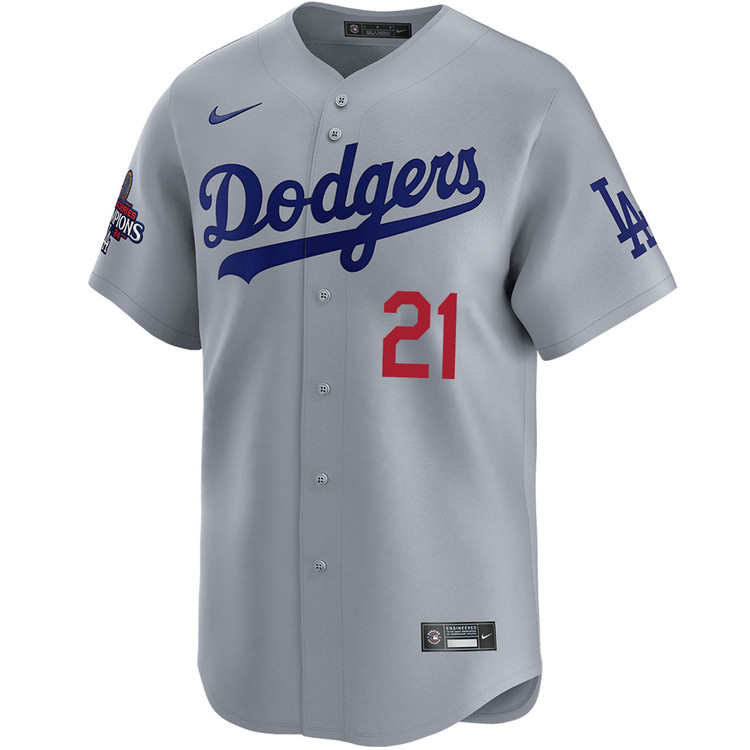 Walker Buehler Los Angeles Dodgers Alternate Road Limited World Series Champions Jersey
