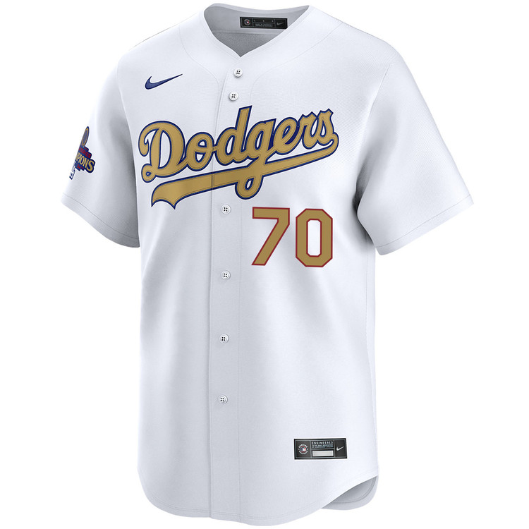 Justin Wrobleski Los Angeles Dodgers Home 2025 Gold Collection Limited Jersey