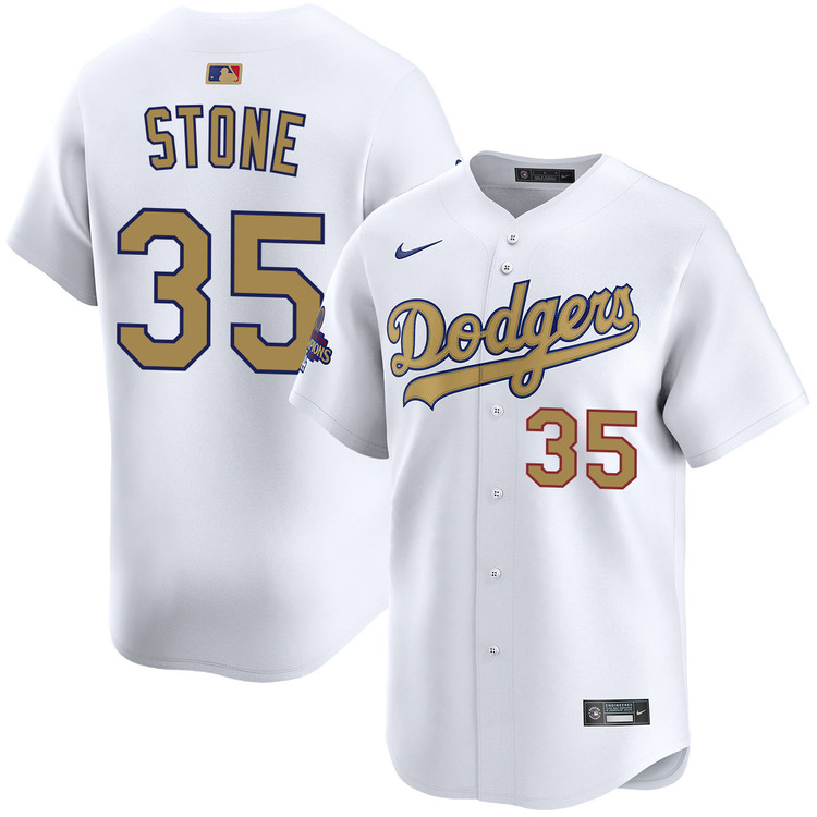 Gavin Stone Los Angeles Dodgers Home 2025 Gold Collection Limited Jersey