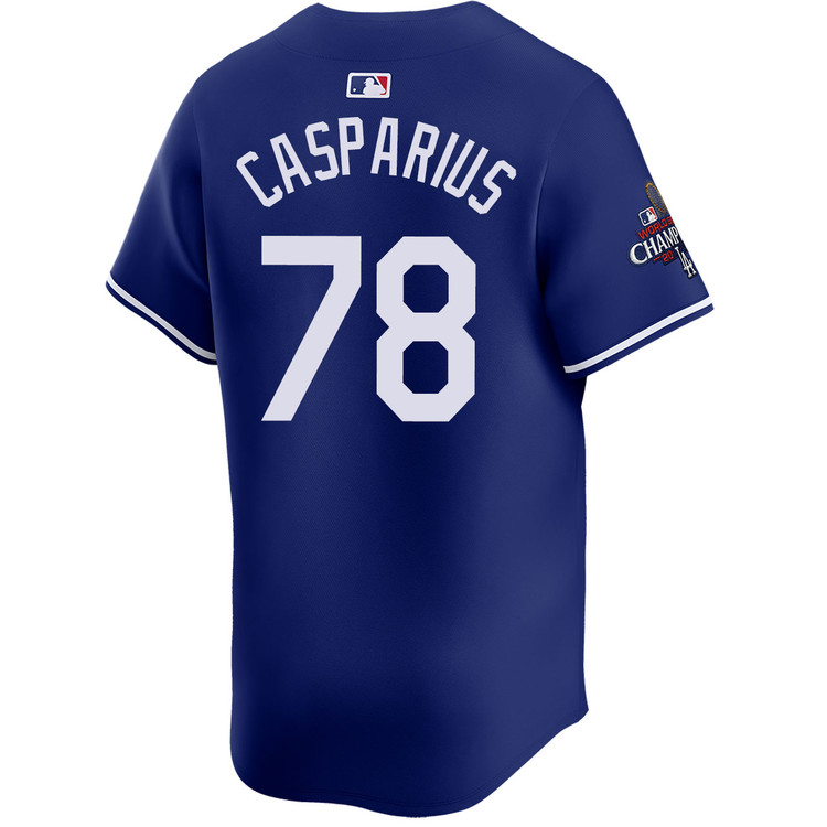 Ben Casparius Los Angeles Dodgers Alternate Royal Limited World Series Champions Jersey