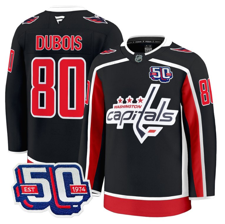 Men Pierre Dubois Jersey #80 Washington Capitals 50th Anniversary Stitched Black