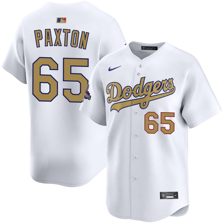 James Paxton Los Angeles Dodgers Home 2025 Gold Collection Limited Jersey