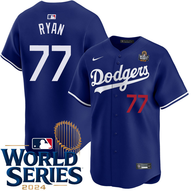 River Ryan Los Angeles Dodgers Alternate Royal Limited World Series Jersey