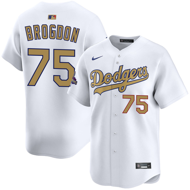 Connor Brogdon Los Angeles Dodgers Home 2025 Gold Collection Limited Jersey