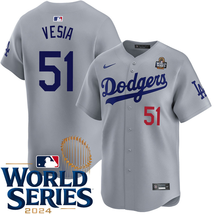 Alex Vesia Los Angeles Dodgers Alternate Road Limited World Series Jersey
