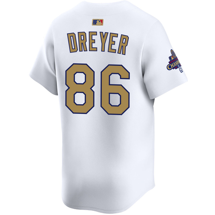 Jack Dreyer Los Angeles Dodgers Home 2025 Gold Collection Limited Jersey