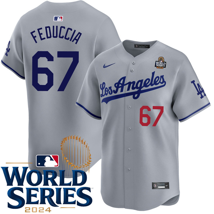 Hunter Feduccia Los Angeles Dodgers Road Limited World Series Jersey