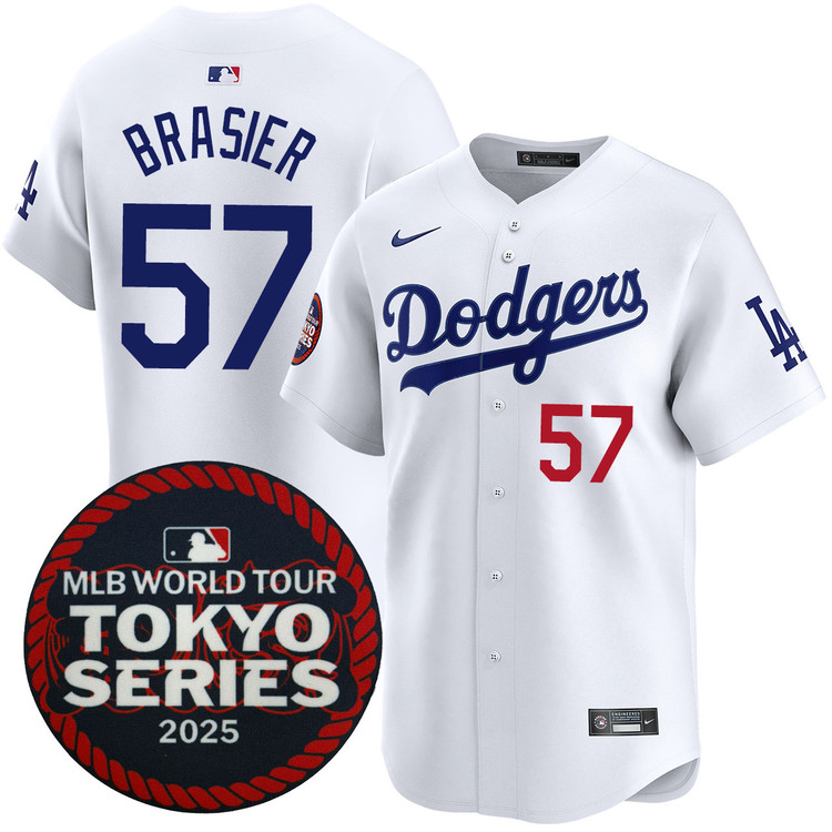 Ryan Brasier Los Angeles Dodgers Home 2025 Tokyo Series Jersey