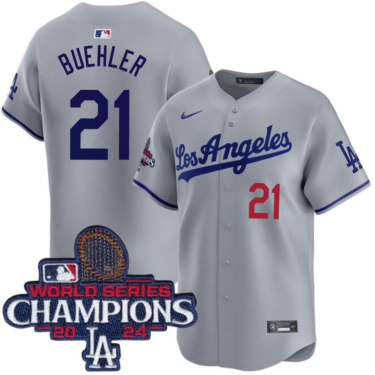 Walker Buehler Los Angeles Dodgers Road Limited World Series Champions Jersey
