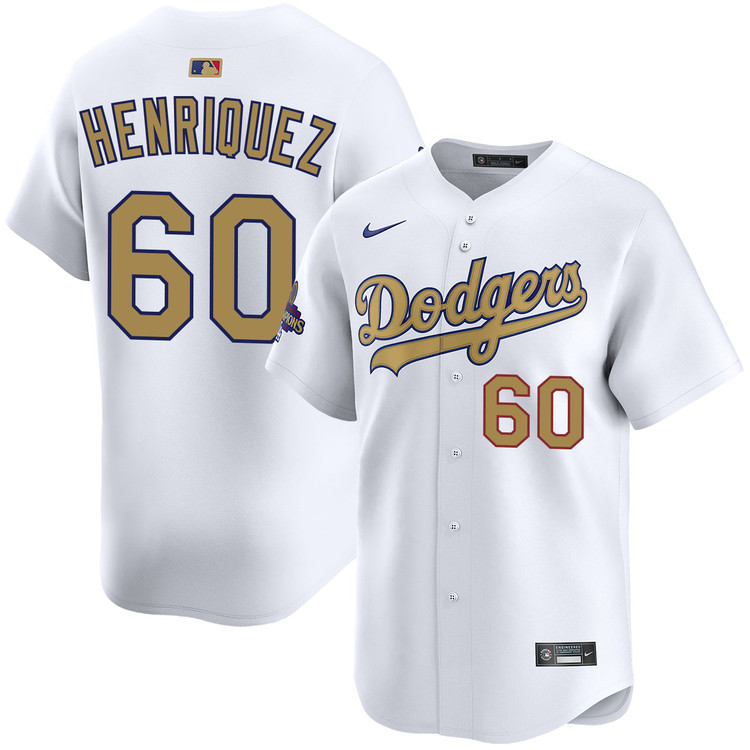 Edgardo Henriquez Los Angeles Dodgers Home 2025 Gold Collection Limited Jersey