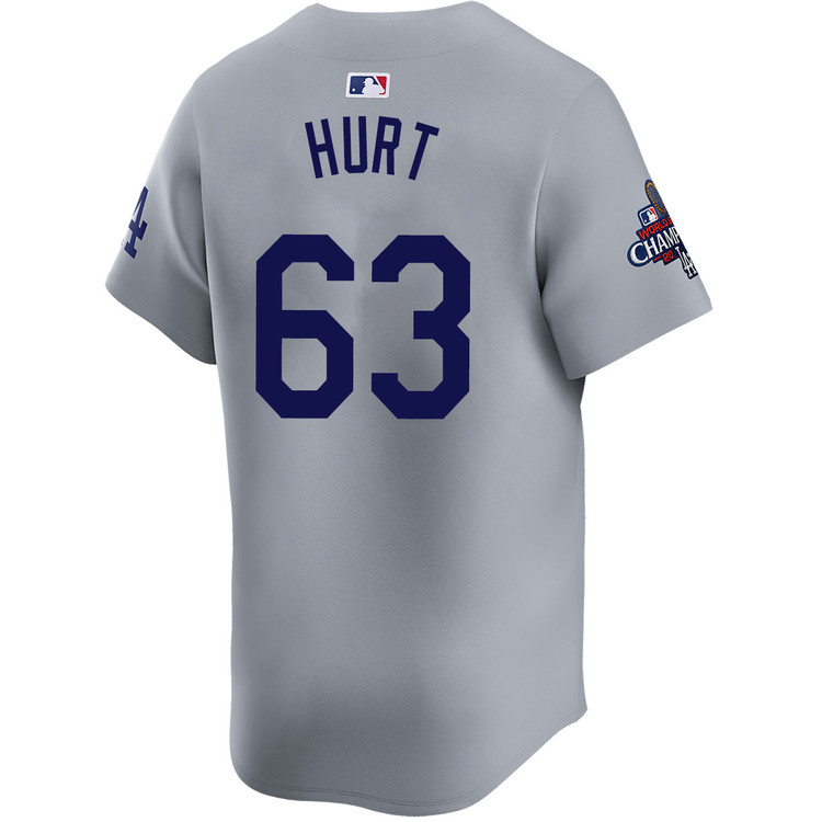 Kyle Hurt Los Angeles Dodgers Alternate Road Limited World Series Champions Jersey