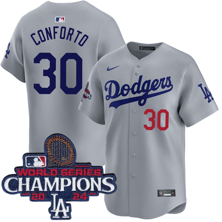 Michael Conforto Los Angeles Dodgers Alternate Road Limited World Series Champions Jersey