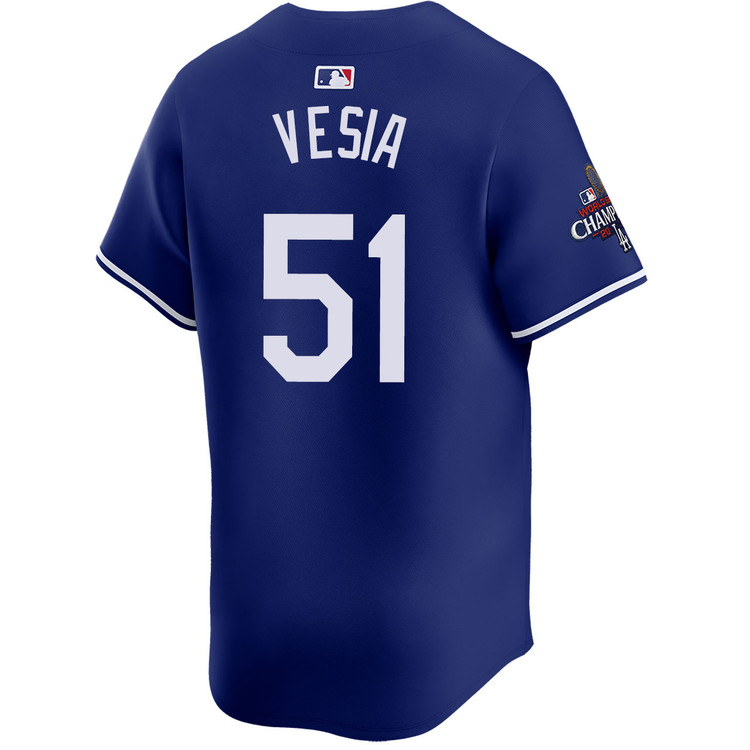 Alex Vesia Los Angeles Dodgers Alternate Royal Limited World Series Champions Jersey