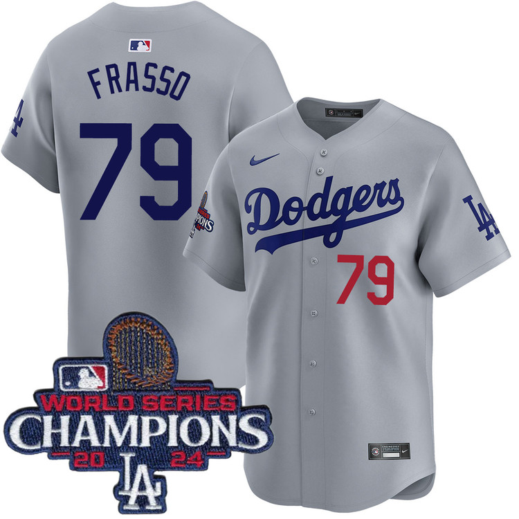 Nick Frasso Los Angeles Dodgers Alternate Road Limited World Series Champions Jersey