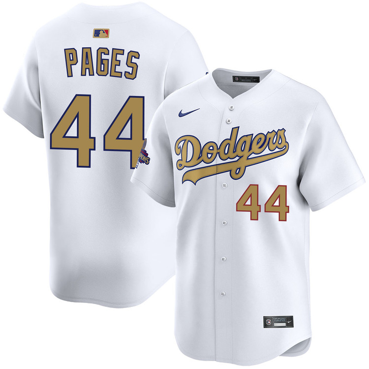 Andy Pages Los Angeles Dodgers Home 2025 Gold Collection Limited Jersey