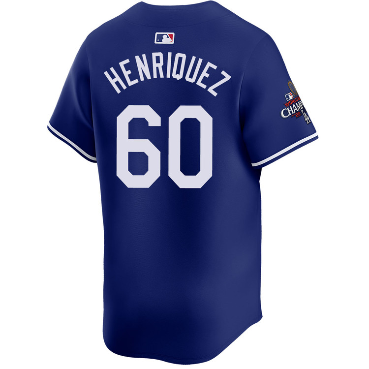 Edgardo Henriquez Los Angeles Dodgers Alternate Royal Limited World Series Champions Jersey