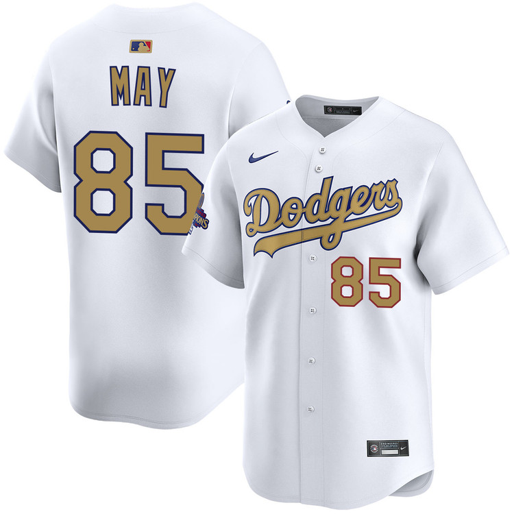 Dustin May Los Angeles Dodgers Home 2025 Gold Collection Limited Jersey