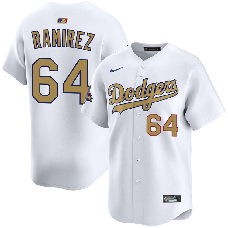 Nick Ramirez Los Angeles Dodgers Home 2025 Gold Collection Limited Jersey