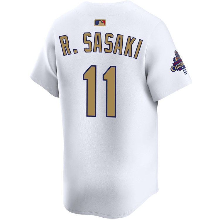 Roki Sasaki Los Angeles Dodgers Home 2025 Gold Collection Limited Jersey
