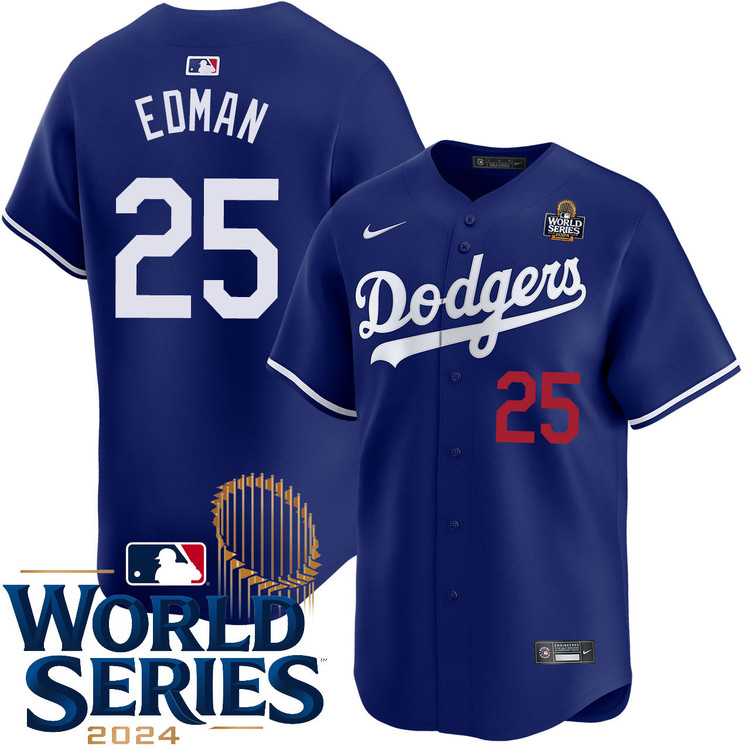 Tommy Edman Los Angeles Dodgers Alternate Royal Limited World Series Jersey