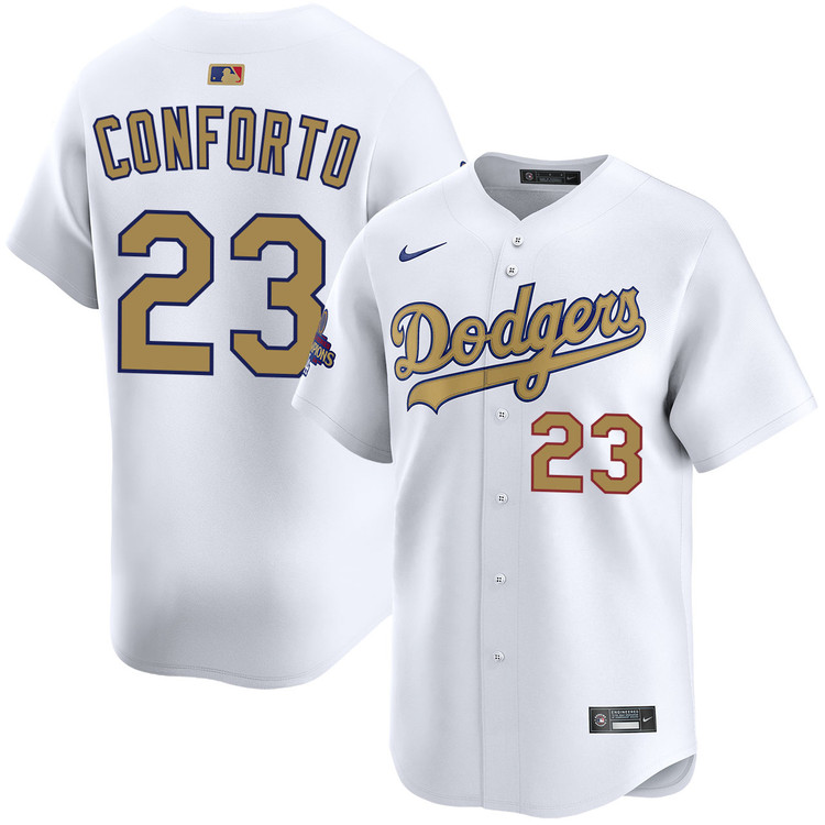 Michael Conforto Los Angeles Dodgers Home 2025 Gold Collection Limited Jersey