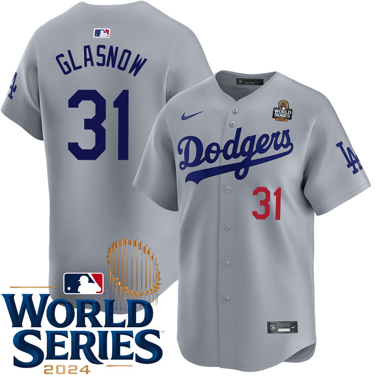 Tyler Glasnow Los Angeles Dodgers Alternate Road Limited World Series Jersey