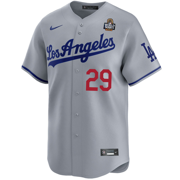 Michael Grove Los Angeles Dodgers Road Limited World Series Jersey
