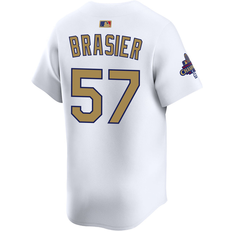 Ryan Brasier Los Angeles Dodgers Home 2025 Gold Collection Limited Jersey