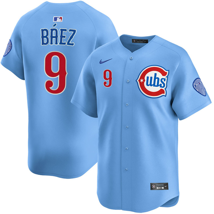 Javier Báez Chicago Cubs Youth Blues Alternate Limited Jersey