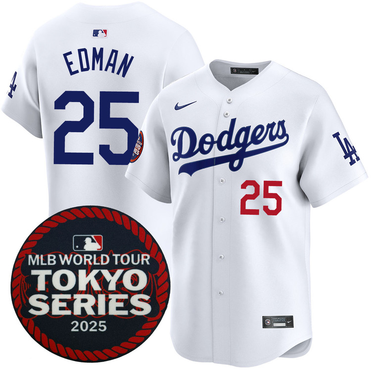 Tommy Edman Los Angeles Dodgers Home 2025 Tokyo Series Jersey