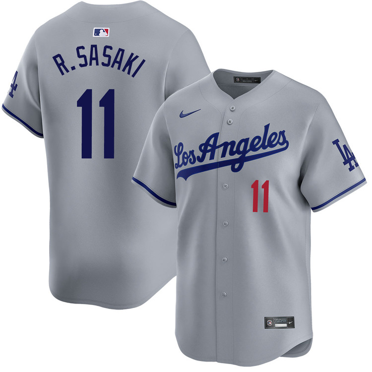 Roki Sasaki Los Angeles Dodgers Road Limited Jersey