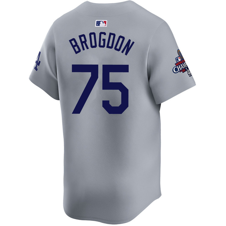 Connor Brogdon Los Angeles Dodgers Alternate Road Limited World Series Champions Jersey