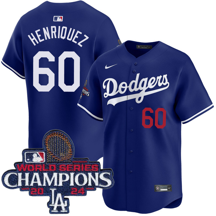 Edgardo Henriquez Los Angeles Dodgers Alternate Royal Limited World Series Champions Jersey