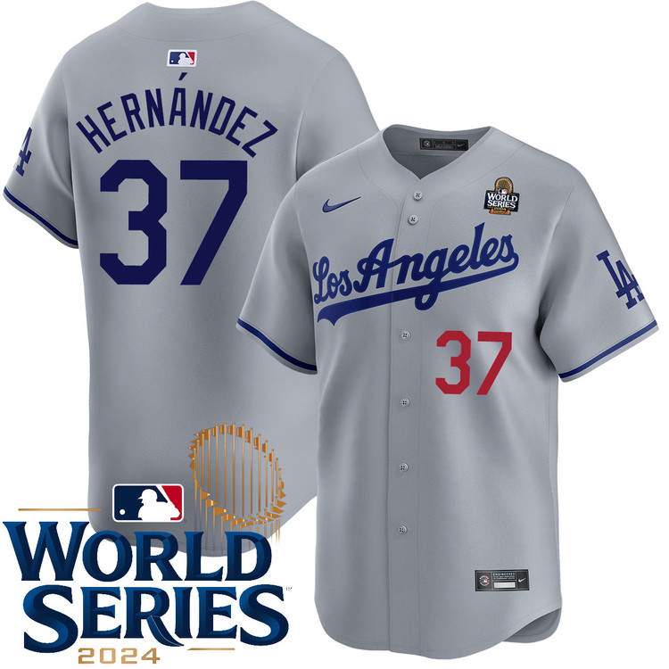 Teoscar Hernandez Los Angeles Dodgers Road Limited World Series Jersey