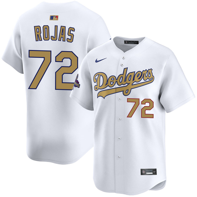 Miguel Rojas Los Angeles Dodgers Home 2025 Gold Collection Limited Jersey
