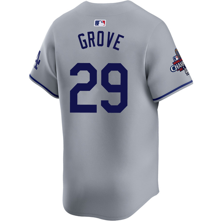 Michael Grove Los Angeles Dodgers Road Limited World Series Champions Jersey