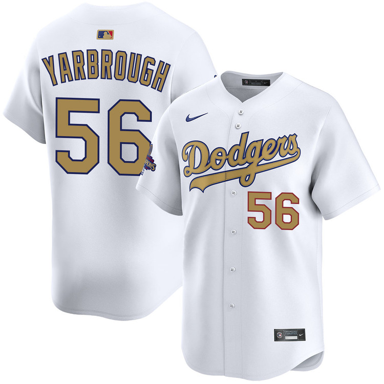 Ryan Yarbrough Los Angeles Dodgers Home 2025 Gold Collection Limited Jersey