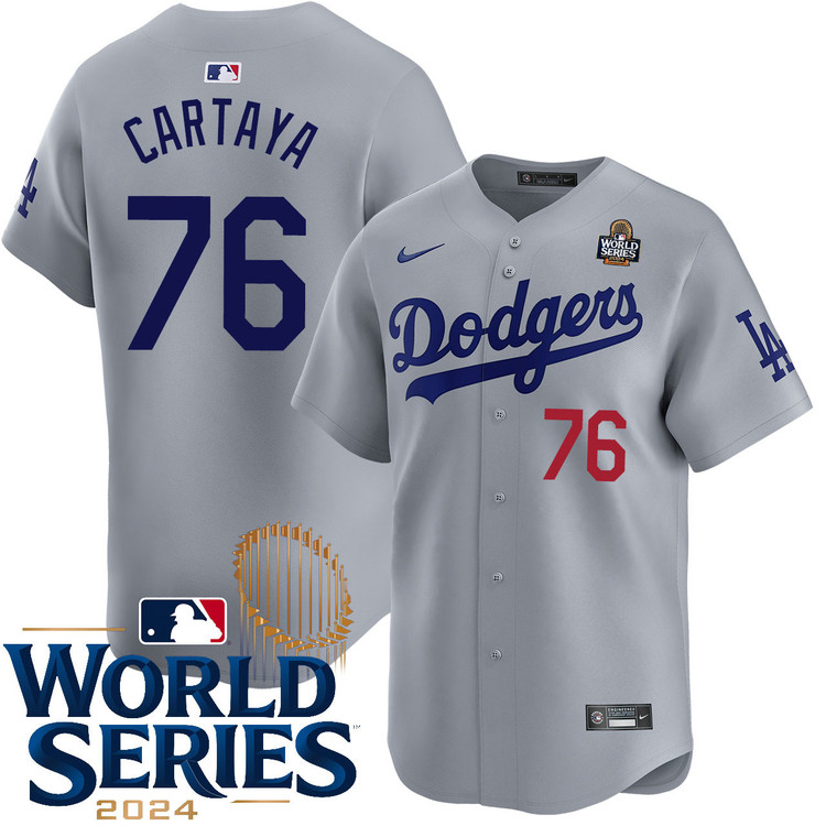 Diego Cartaya Los Angeles Dodgers Alternate Road Limited World Series Jersey